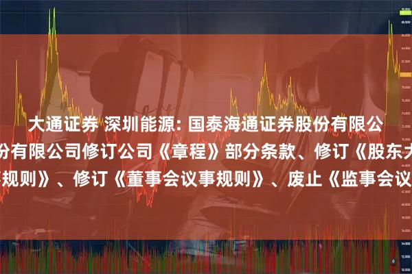 大通证券 深圳能源: 国泰海通证券股份有限公司关于深圳能源集团股份有限公司修订公司《章程》部分条款、修订《股东大会议事规则》、修订《董事会议事规则》、废止《监事会议事规则》的临时债权代理事务报告