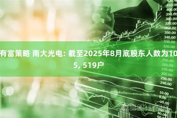 有富策略 南大光电: 截至2025年8月底股东人数为105, 519户