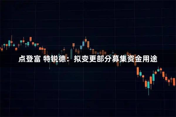 点登富 特锐德：拟变更部分募集资金用途